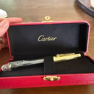 Cartier Gold and Black Writing Instrument